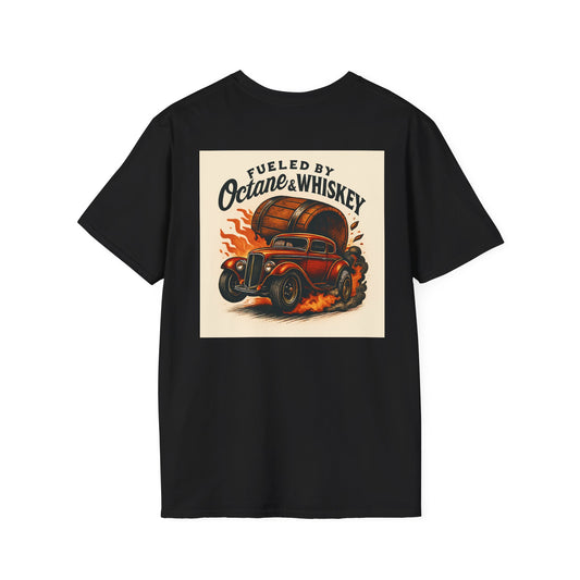 Vintage Car Whiskey T-Shirt, Retro Graphic Tee, Gift for Car Lovers, Unisex Softstyle Shirt, Cool Casual Wear, Perfect for Birthdays