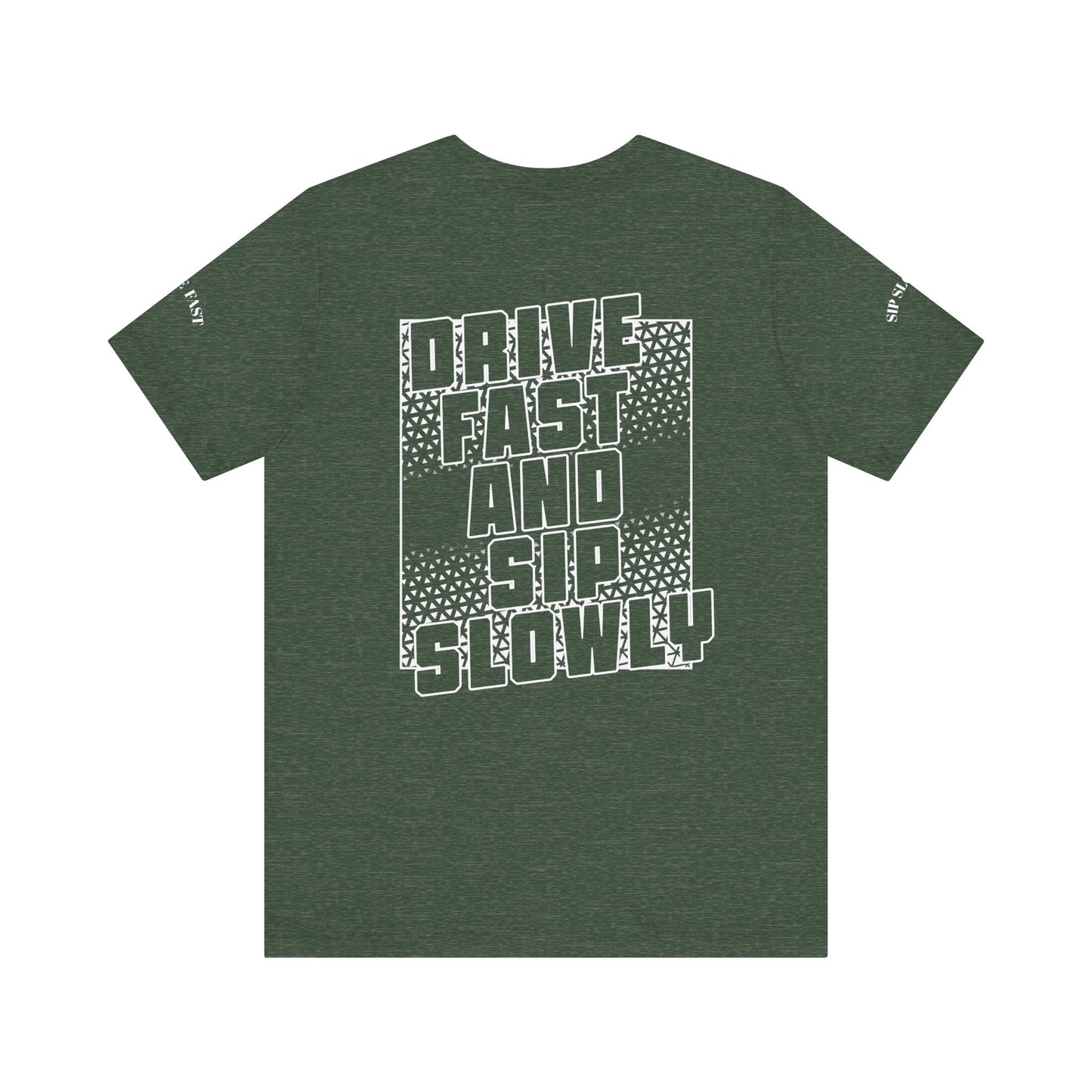 Drive Fast and Sip Slowly Unisex Tee, Inspirational Shirt, Casual Wear, Gift for Whiskey Lovers, Birthday Gift, Relaxed Style