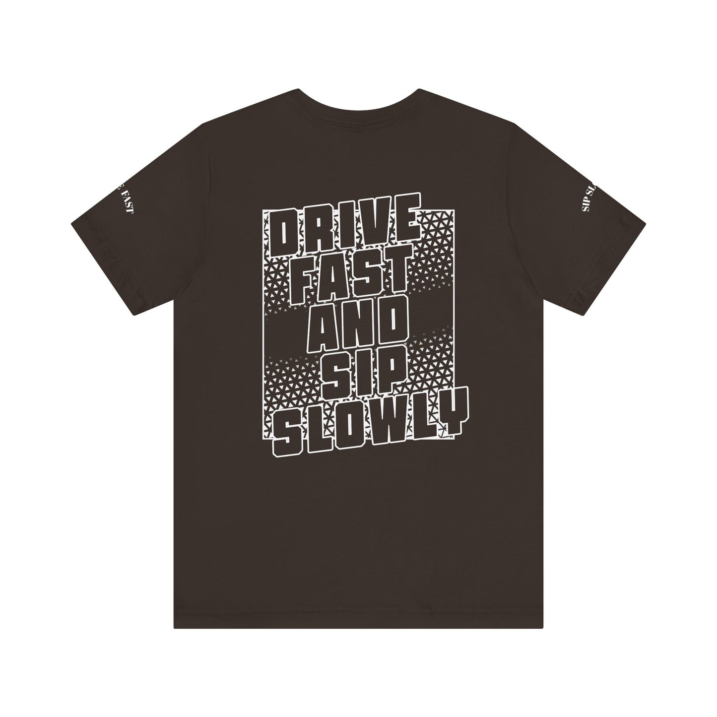 Drive Fast and Sip Slowly Unisex Tee, Inspirational Shirt, Casual Wear, Gift for Whiskey Lovers, Birthday Gift, Relaxed Style