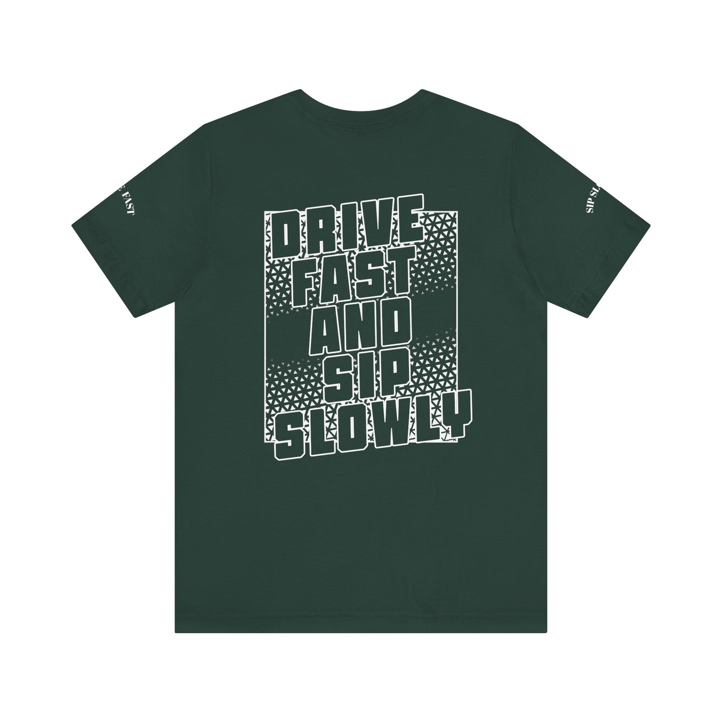Drive Fast and Sip Slowly Unisex Tee, Inspirational Shirt, Casual Wear, Gift for Whiskey Lovers, Birthday Gift, Relaxed Style