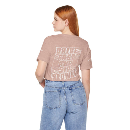 Drive Fast and Sip Slowly Unisex Tee, Inspirational Shirt, Casual Wear, Gift for Whiskey Lovers, Birthday Gift, Relaxed Style