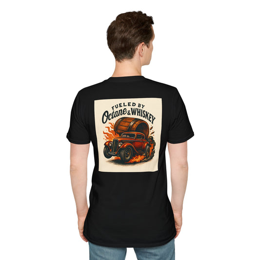 Vintage Car Whiskey T-Shirt, Retro Graphic Tee, Gift for Car Lovers, Unisex Softstyle Shirt, Cool Casual Wear, Perfect for Birthdays